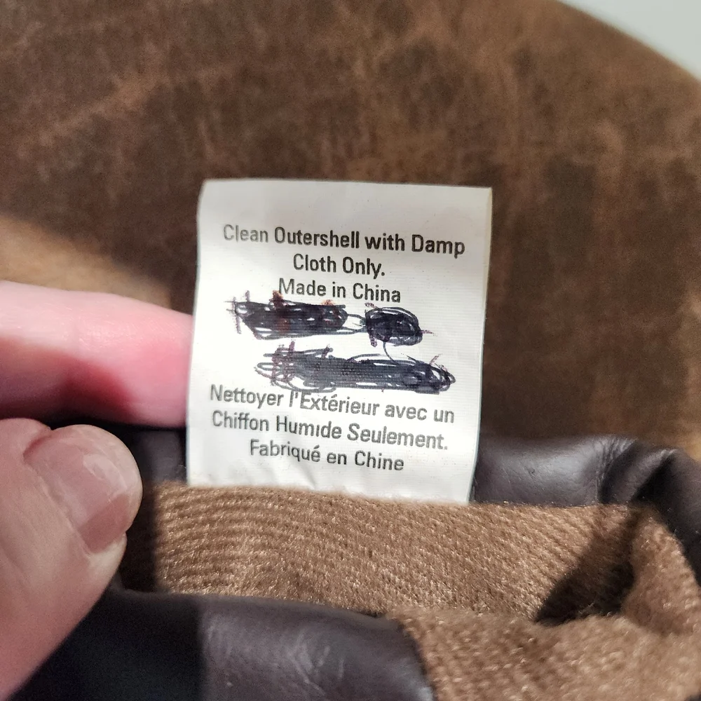 NEW Brown Faux Leather Dog Jacket with Buckle. NWOT